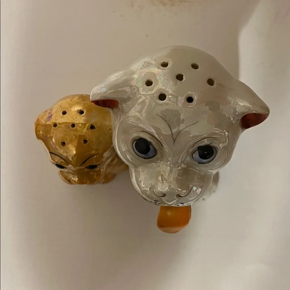 Vintage Bonzo Dog and Puppy Salt and Pepper Shakers and Condiment set 1930s